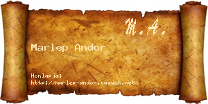 Marlep Andor névjegykártya